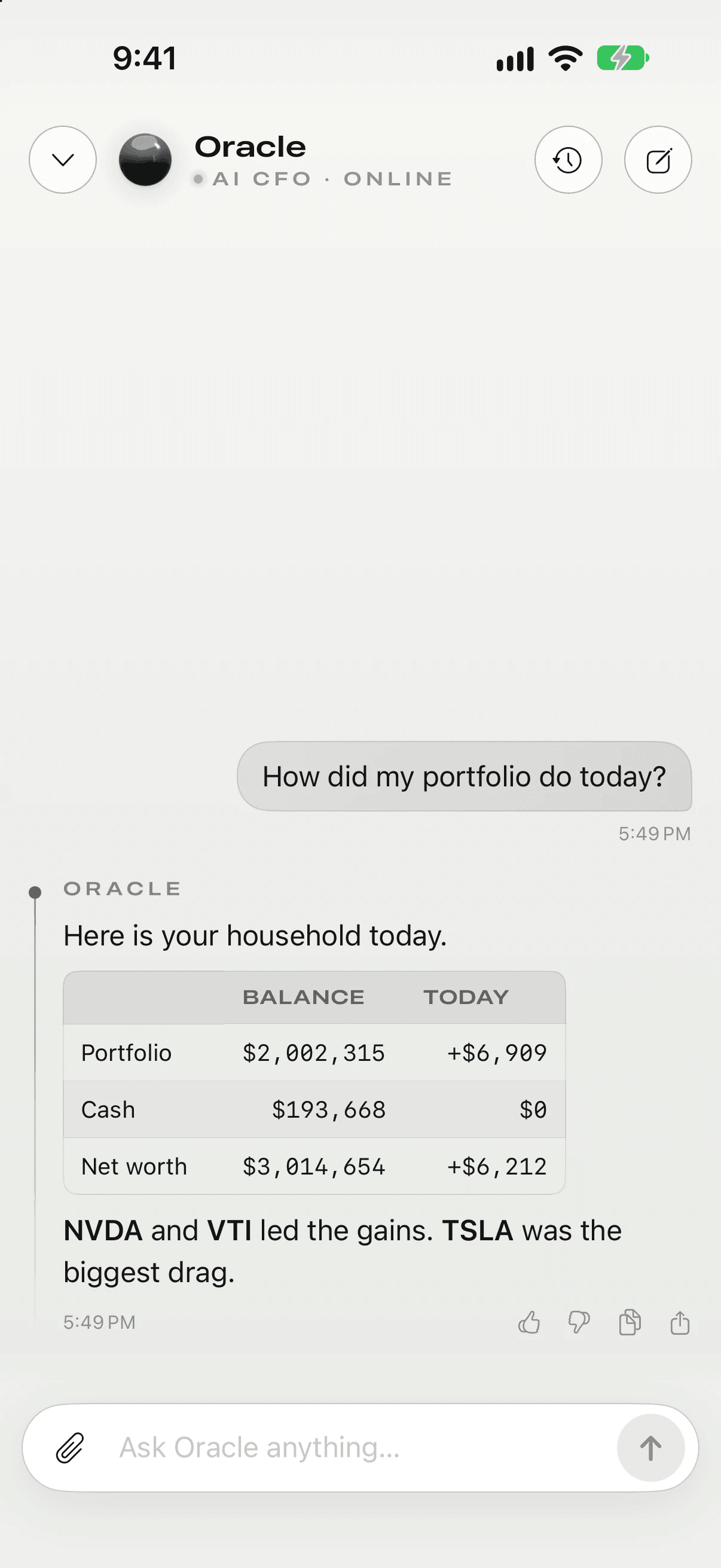 Oracle conversation